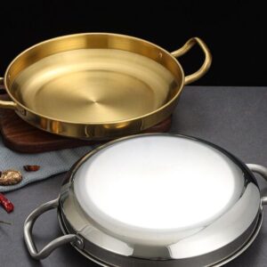 Golden Color And Steel Fringpan
